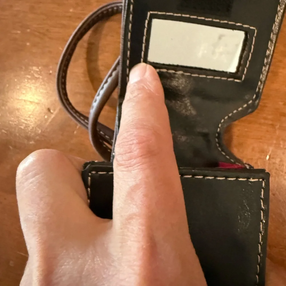 Nine West Black and Brown Leather Wristlet Holster